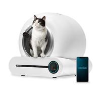 Cecotec Bac à Litière Autonettoyant pour Chats Pumba 8500 CleanKitty Smart. Triple Système de Désodorisation, Contrôle Via WiFi et Écran, Silencieux et Sûr avec Capteur Infrarouge, Bac de 65L