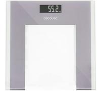 Cecotec Balance de salle de bain numérique Surface Precision Healthy, plateau en verre trempé 30 x 30 cm, écran LCD inversé, capacité maximale 180 kg, design extra plat, avec ruban à mesurer Blanc G