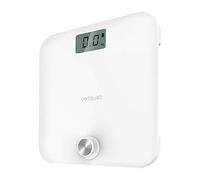 Cecotec Balance Pèse-personne avec bouton-poussoir Cecotec EcoPower 10000 Healthy White, Surface en Verre Trempé très sécurisée et capteurs de précision, Écran LCD, de 8 kg jusqu’à 180 kg