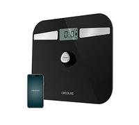 Cecotec Balance Pèse-personne avec bouton-poussoir Surface Precision EcoPower 10200 Smart Healthy Black, Verre Trempé, Sans piles, Connectivité Smartphone via Bluetooth, Grand écran LCD, Max 180 kg