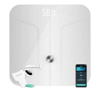 Cecotec - Balance Pese Personne Surface Precision 970 Smart Healthy - Capacité de 180 kg, Fonction de Bioimpédance, APP, Connectivité Bluetooth, Verre Trempé, Surface 278 x 278 mm