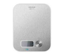 Cecotec Balances de cuisine Cook Control 10200 EcoPower INOX. Sans pile, précision de 1 g, affichage LCD, fonction de tare, fonctions solide et liquide.