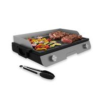 Cecotec Barbecue Électrique Perfectroast 3000 Inox Max. 3000W, Surface de cuisson 30 x 50 cm, 2 Zones de Cuisson, Revêtement Antiadhésif, Métallique