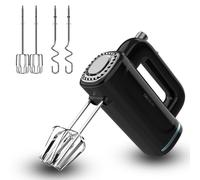 Cecotec Batteur à Main PowerTwist 300. 300W, 5 Vitesses, Fouets de Précision pour Monter, Crochets Acier pour Pétrir, Bouton Éjecteur QuickOut, Pâtisserie Maison Parfaite