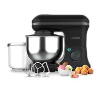 Cecotec Batteur Mélangeur Cecomixer Merengue 5L 1200 Ice-Cream Noir. 1200 W, Bol en Acier Inoxydable de 5 L et Accessoires pour Battre et Pétrir, Comprend une Fonction pour Faire de la Glace