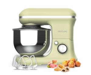 Cecotec Batteur Mélangeur Cecomixer Merengue 5L 1200 Vert. 1200 W avec 6 Niveaux, Mouvement Planétaire, Design Élégant, Bol en Acier Inoxydable de 5 L et Accessoires pour Battre et Pétrir