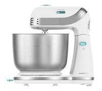 Cecotec Batteur pétrisseur CecoMixer Easy, Blanc. Puissance 250W, Mouvement planétaire, 6 vitesses, Bol en acier inox, Capacité 3L, Comprend un jeu de tiges et un jeu de spirales.