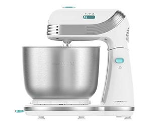 Cecotec Batteur pétrisseur CecoMixer Easy, Blanc. Puissance 250W, Mouvement planétaire, 6 vitesses, Bol en acier inox, Capacité 3L, Comprend un jeu de tiges et un jeu de spirales.