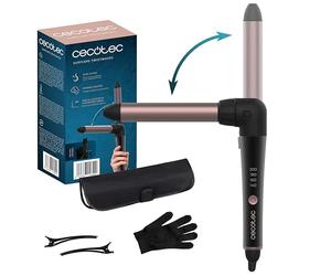 Cecotec Bigoudis manuels à câble SurfCare TwistWaves. Rizador de 25 mm avec un codo de 90 degrés, guante thermique, estuche et 2 clips pour plus de confort d'utilisation.
