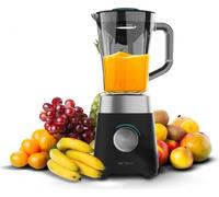 Cecotec Blender de Power Black Titanium 1300Max. B. 1300 W, 2 vitesses, 4 lames de Black Titanium et pichet de 1,5 L de capacité, fonction Pulse hache et pulvérise, Ice Pick