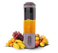 Cecotec Blender Individual Power Titanium Shake2Go Candy. 180W, Verre Tritan 600ml Sans BPA, 3 Programmes Automatiques, Design Compact et Portable, Smoothies Prêts à Emporter