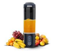 Cecotec Blender Individual Power Titanium Shake2Go Dark. 180W, Verre Tritan 600ml Sans BPA, 3 Programmes Automatiques, Design Compact et Portable, Smoothies Prêts à Emporter