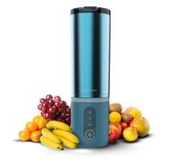 Cecotec Blender Individual Power Titanium Shake2Go Lagoon Steel. 180W, Verre Métal 600ml Sans BPA, 3 Programmes Automatiques, Charge USB-C, Boissons Froides Plus Longtemps