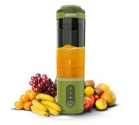 Cecotec Blender Individual Power Titanium Shake2Go Olive. 180W, Verre Tritan 600ml Sans BPA, 3 Programmes Automatiques, Design Compact et Portable, Smoothies Prêts à Emporter