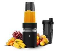 Cecotec Blender Individual PowerTitanium 1000 Push2Go. 1000W, Lame Acier Inox 6 Couteaux, 2 Verres 700ml avec Couvercles, Sans BPA, Pièces Démontables, Résultats Professionnels