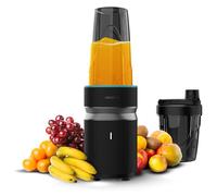 Cecotec Blender Individual PowerTitanium 1000 Push2Go Duo. 1000W, Lame Acier Inox 6 Couteaux, Écran LED, 2 Verres 550ml et 700ml, Sans BPA, Textures Douces et Crémeuses