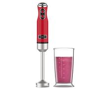 Cecotec Blender Mixeur Power RetroRed 1200MAX. Puissance Maximale 1200 W, Technologie CrossBlades, 4 Feuilles Revêtues en Titane Noir, 2 Vitesses, 0,5 L de Capacité, Cloche Anti-Éclaboussures