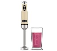 Cecotec Blender Mixeur Power RetroYellow 1200MAX. Puissance Maximale 1200 W, Technologie CrossBlades, 4 Feuilles Revêtues en Titane Noir, 2 Vitesses, 0,5 L de Capacité, Cloche Anti-Éclaboussures