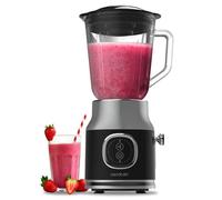 Cecotec Blender Mixeur RetroTwist Black. Puissance Maximale 800 W Bol en Verre d’une Capacité de 1 L 4 Lames avec Revêtement