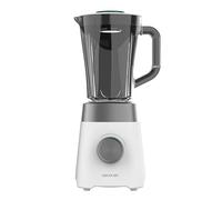 Cecotec Blender Power Black Titanium 1300MAX W. Puissance maximale de 1300 W, 20000 RPM, Lames en titane à 4 feuilles, Carafe de 1,5 L, 2 vitesses, Fonction Pulse, Broie la glace facilement, Blanc