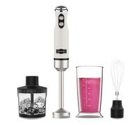 Cecotec Blender Power RetroBeige 1200MAX Cream&Crush. Mixeur plongeant rétro d'une puissance maximale de 1200 W, lame à 4 lames avec revêtement en titane noir et vitesse réglable