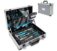 Cecotec Boîte à outils ToolBox 8000 Pro 380 pièces – Mallette aluminium, Douilles CR‑V, Embouts S2