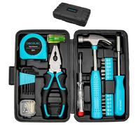 Cecotec Boîte à Outils 68 Pièces ToolBox EasyGo. Étui Ultra-compact et Portable, Comprend Marteau, Mètre, Tournevis et Plus, Organisation Interne Optimisée, Idéal pour Maison et Voiture