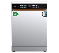 Cecotec Bolero 6900 Lave-vaisselle autonome de 60 cm, inox, 15 couverts, 8 programmes, classe A, moteur Inverter Plus, écran FullColor XXL, Auto Open et Turbo Dry+, Dual Zone Wash, Inox