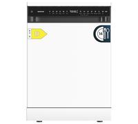 Cecotec Bolero Aguazero 6205 Lave-vaisselle autonome 60 cm, 13 couverts, 6 programmes, classe D, moteur Inverter Plus Duo, Panneau Touch, Extra Hygiene, Super Dry, Half Load, Silent Wash, Blanc