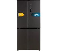 Cecotec American Refrigerator 4 Doors Dark 490 L CoolMarket 4D 490 Dark E. 183 cm High, 91 cm Wide, Low Power Consumption, Inverter Plus Engine, Fast Cooling and Fast Freezing, Total NoFrost