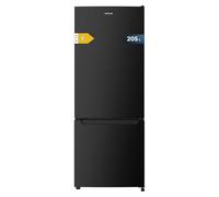 Cecotec Réfrigérateur Combinés Bolero CoolMarket Combi 205 DF Black E, 205 L, Classe E, DeFrost, 144 x 54 cm, Fast Cooling, Fast Freezing, Porte Réversible, Intérieur LED