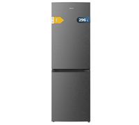 Cecotec Bolero CoolMarket Réfrigérateur Combiné 2 Portes Combi 296 DF Dark E. 296L, 60cm de Largeur, Fonctions FastCooling, FastFreezing et DeFrost, Intérieur LED, Dark Inox