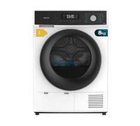 Cecotec Bolero Dresscode Dry 8330 Sèche-linge 8 kg avec pompe à chaleur, classe équivalente A++, 15 programmes et fonctions comme séchage automatique, repassage facile, tambour rotatif bidirectionnel