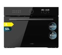 Cecotec Four Encastrable Bolero Hexa AF314500 Glass Black A de 53 L. Fonction Friteuse, 2900W, 11 Fonctions, Airfryer Master, Pizza Master, Faible Consommation, Nettoyage Facile