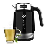 Cecotec Bouilloire De Eau de 1,7L Electric ThermoSense 600 Touch Black. 2200W, BPA free, acier inoxydable et plastique de Haute qualité, Light led et Light de fonctionnement, base de 360º.