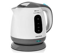 Cecotec Bouilloire Électrique ThermoSense 120. 1 Litre, Sans BPA, 1100 W de Puissance, Base 360º, Filtre Anticalcaire Amovible, Double Système de Sécurité, Plastique
