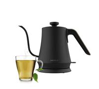 Cecotec Bouilloire Electrique Thermosense 500 Cisne. Bouilloire au design exclusif avec col de cygne, 1L, acier inoxydable, 1200W, base rotative 360º et indicateur lumineux.