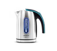 Cecotec Bouilloire Électrique ThermoSense 220 Steel, 1,2 litres, Sans BPA, 1630 W de Puissance, Base 360º, Filtre Anticalcaire Amovible, Double Système de Sécurité, Acier Inoxydable