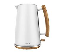 Cecotec Bouilloire ThermoSense 400 White Woody. 1,7 L de capacité et 3000 W, Hautement résistant à la corrosion et entièrement sans BPA, Base rotative à 360, Filtre anti-calcaire amovible.