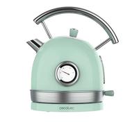 Cecotec Bouilloire électrique ThermoSense 420 Light Green. Capacité de 1,8 litres, 2200 W, compteur de température, base 360°, acier inoxydable, style vintage, vert