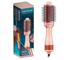 Cecotec Brosse à Air Volumisante CeramicCare Single Peach. 1200W, Démêle, Sèche, Donne du Volume, Lisse et Ondule, Revêtement Céramique avec Kératine et Huile d'Argan, 3 Modes.