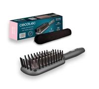 Cecotec Brosse Lissante de Voyage Bamba InstantCare 400 Travel Brush, Revêtement en Céramique, Température Maximale de 190º, Lisse sans Enlever le Volume, Câble Rotatif à 360º, Indicateurs LED
