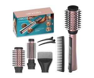 Cecotec Brosse Soufflante avec 3 Embouts CeramicCare 3en1 AirBrush Elite. 1200W, Fonction Ionique, Sèche, Forme et Donne du Volume, Écran, Revêtement Céramique, Brosses 50mm, 33mm et Embout Volumateur