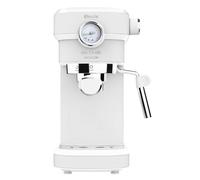 Cecotec Machine à café Express Cafelizzia 790 Steel Pro. Acier Inox, Système Thermoblock, 20Bars, Mode Auto pour 1 et 2 Café(s), Buse vapeur Orientable, Conduit d’eau pour Infusions, Manomètre, 1350W. (Blanc, Avec manomètre)
