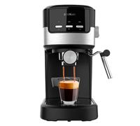 Cecotec Cafetière espresso compacte Power Espresso 20 Pecan. 1100 W, 20 Bars, Système Thermoblock, Buse orientable, Porte-filtre avec double sortie et 2 filtres, 1,25 litre, Noir