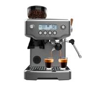 Cecotec Cafetière Expresso Barista Power Espresso 20 Barista Steel & Grind. 2200W, 20 Bars, Moulin Conique, Réservoir d'Eau de 2.1L, 180g Café, 30 Niveaux, Thermoblock, Double Bras, Accessoires Inclus