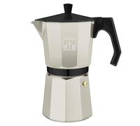 Cecotec Cafetière Italienne Cumbia Mokclassic 300 Beige. Cafetière En Aluminium Beige, Prépare Un Café Riche En Arôme, Capacité 150 Ml Idéale Pour 3 Tasses, Poignée Ergonomique