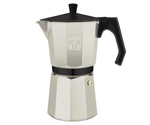 Cecotec Cafetière Italienne Cumbia Mokclassic 300 Beige. Cafetière En Aluminium Beige, Prépare Un Café Riche En Arôme, Capacité 150 Ml Idéale Pour 3 Tasses, Poignée Ergonomique
