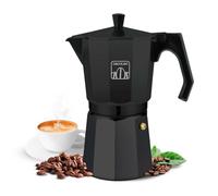 Cecotec Cafetière italienne Cumbia Mokclassic 300 Black, 150 ml, Aluminium, Capacité 3 tasses de café de couleur noire, adaptée à différents cuisinières et facile à nettoyer, compatible lave-vaisselle