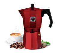 Cecotec Cafetière italienne Mokclassic 900 Red – 9 tasses, aluminium, manche thermorésistant